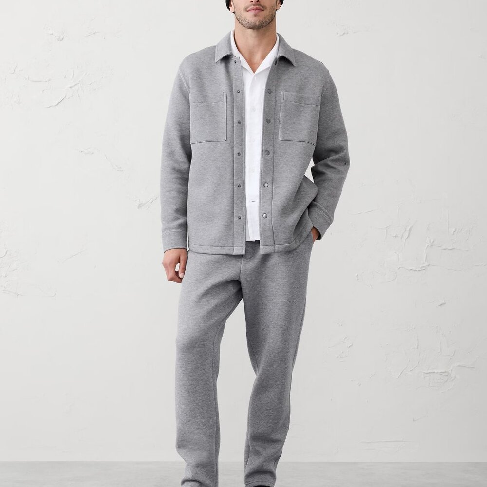 Banana Republic Men's X-Large Gray Snap Closure Shirt Jackets- New with Tags